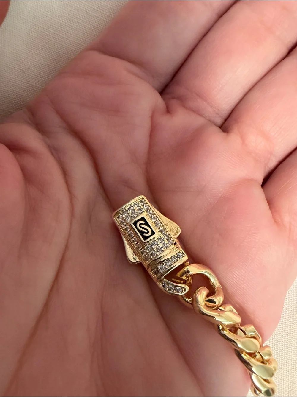 NEW MONACO 14K GOLD HOLLOW CUBAN WOMEN’S BRACELET - Picture 4 of 10